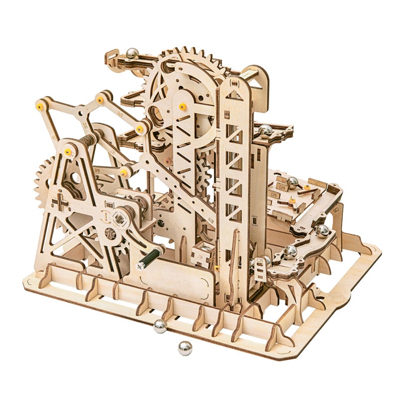 Rowood 3D Wooden Marble Run Puzzle Craft Toy, Gift for Adults & Age 14+, DIY Model Building Kits - Tower Coaster(Marble Climber) - Image 1